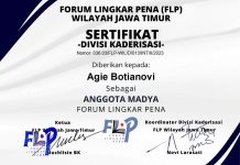 Sertifikat Anggota Madya FLP Jawa Timur Sertifikat anggota madya FLP Agie Botianovi